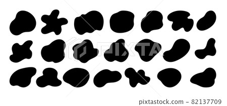 Vector set of liquid shapes. Vector set of liquid shapes. 82137709