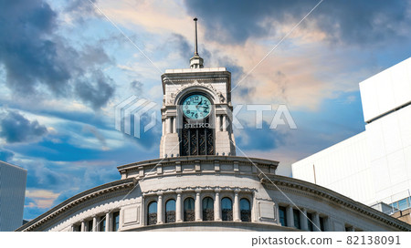 Seiko Clock Tower in Ginza district in Tokyo, Japan Seiko Clock Tower in Ginza district in Tokyo, Japan 82138091