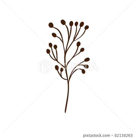 Minimalistic flower. graphic hand drawn plant, trendy tiny scandinavian style design, floral botanic elements vector illustration cutout Minimalistic flower. graphic hand drawn plant, trendy tiny scandinavian style design, floral botanic elements vector illustration cutout 82138263