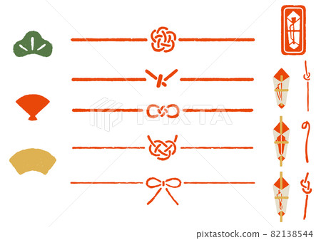 Handwritten style Japanese material set Handwritten style Japanese material set 82138544