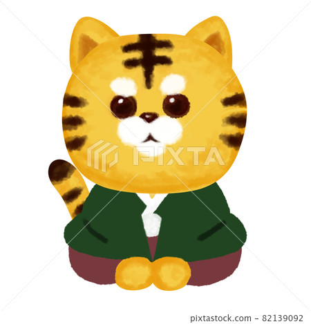 老虎男孩和服新年賀卡材料 老虎男孩和服新年賀卡材料 82139092