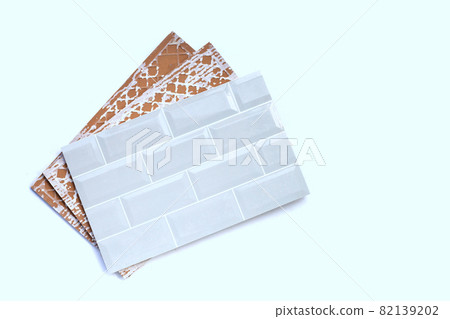 Ceramic tiles on white background. 82139202