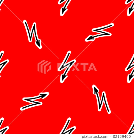 Seamless pattern with Lightning on a red backdrop Seamless pattern with Lightning on a red backdrop 82139400
