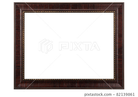 Brown mockup canvas frame isolated on white background Brown mockup canvas frame isolated on white background 82139861
