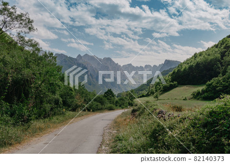 A view of the accursed mountains in the Grebaje Valley. Prokletije, also known as the Albanian Alps and the Accursed Mountains, is a mountain range on the Balkan peninsula, extending from northern 82140373
