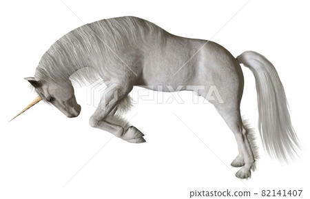 Fantasy unicorn isolated on white background 3d illustration Fantasy unicorn isolated on white background 3d illustration 82141407