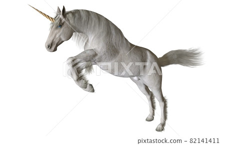 Fantasy unicorn isolated on white background 3d illustration Fantasy unicorn isolated on white background 3d illustration 82141411