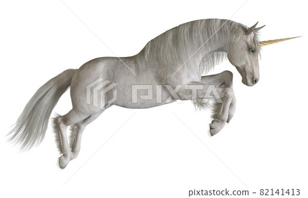Fantasy unicorn isolated on white background 3d illustration Fantasy unicorn isolated on white background 3d illustration 82141413