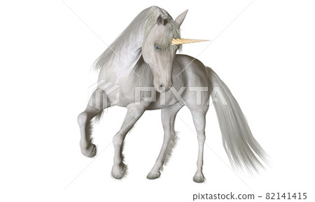 Fantasy unicorn isolated on white background 3d illustration 82141415