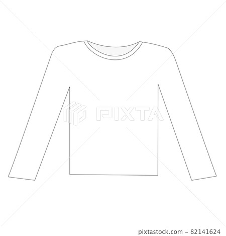 How to fold laundry. Spread the long sleeve T-shirt 82141624