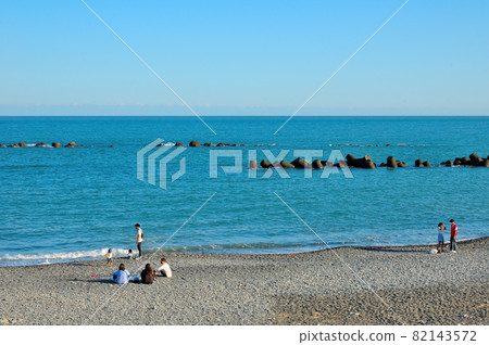 Mochimune coast at the end of summer 82143572