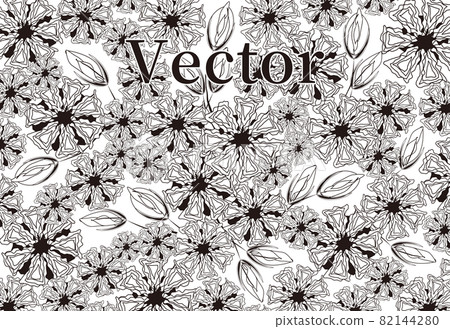 Botanical flower background material vector Botanical flower background material vector 82144280