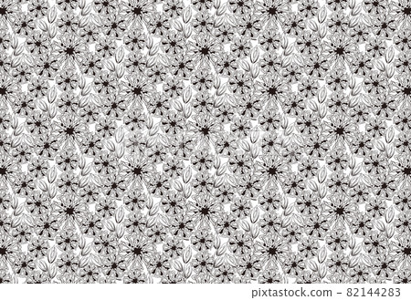 Botanical flower background material line drawing Botanical flower background material line drawing 82144283