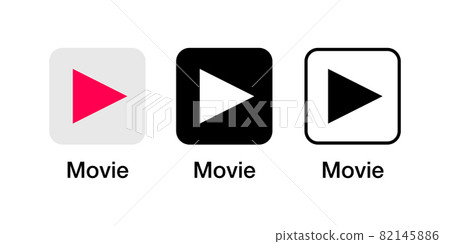 Video, movie, distribution, playback app icon vector design illustration material Video, movie, distribution, playback app icon vector design illustration material 82145886