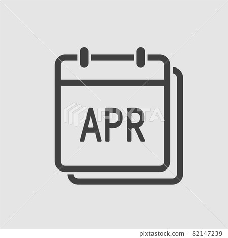 Vector icon day calendar, spring month April 82147239