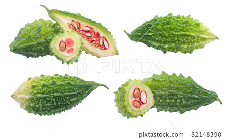 Bitter gourd isolated on white background Bitter gourd isolated on white background 82148390