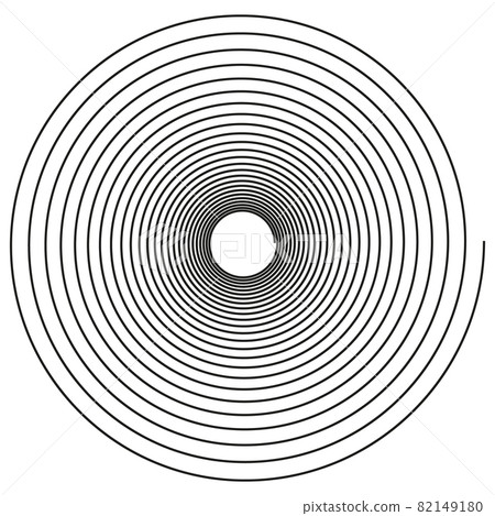 Spiral with radial rays, twirl, twisted effect 82149180