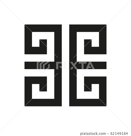 Greek key logo. Greek motives vector symbol. 82149184