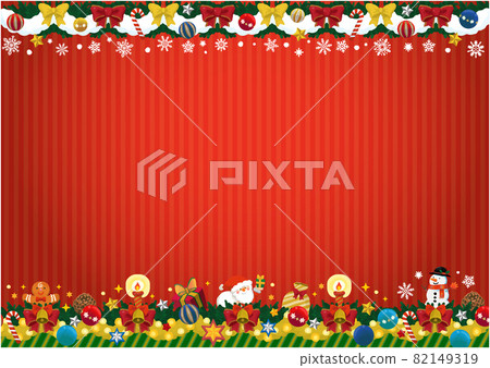 Picture book-like cute Christmas treats (snow and bell) (red) Picture book-like cute Christmas treats (snow and bell) (red) 82149319