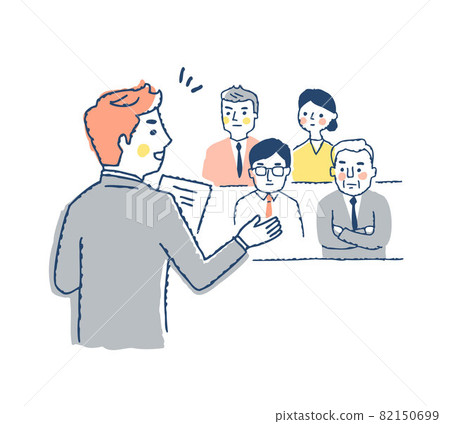 在會議上發言的商務人士 82150699