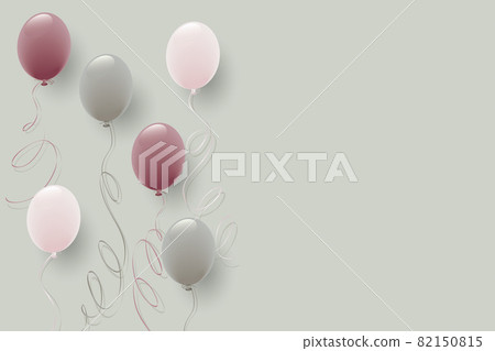 Dull color balloon illustration background - Stock Illustration ...