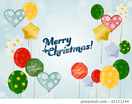 聖誕圖像插圖與聖誕氣球 82151244