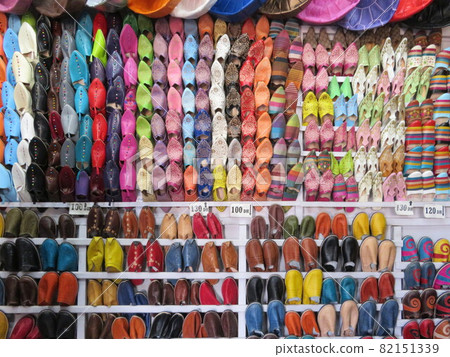 Babouche section of the Marrakech Traditional Crafts Museum in Morocco 82151339