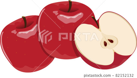 2個蘋果和切好的蘋果 82152132