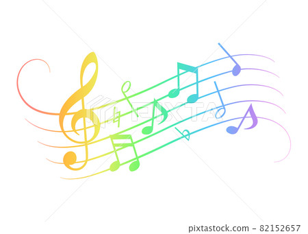 Illustration material of staff notation and... - Stock Illustration ...
