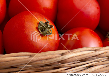 Background from fresh red tomatoes. Natural organic vegetables concept, copy space Background from fresh red tomatoes. Natural organic vegetables concept, copy space 82152727