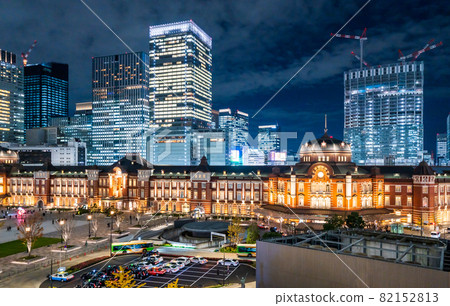 "Tokyo" Tokyo Station / Marunouchi Station Building Night View 82152813