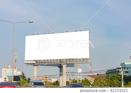 billboard or advertising poster on building for advertisement concept background 82153321