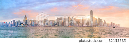 Hong Kong city skyline in China panorama Hong Kong city skyline in China panorama 82153385