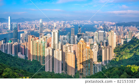 Hong Kong city skyline with Victoria Harbor view Hong Kong city skyline with Victoria Harbor view 82153387