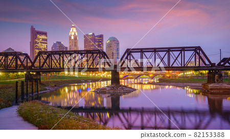 View of downtown Columbus Ohio Skyline View of downtown Columbus Ohio Skyline 82153388