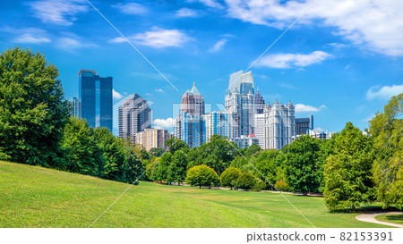 Midtown Atlanta skyline from the park Midtown Atlanta skyline from the park 82153391