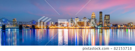 Famous Champs-Elysees and Arc de Triomphe at twilight in Paris Famous Champs-Elysees and Arc de Triomphe at twilight in Paris 82153718