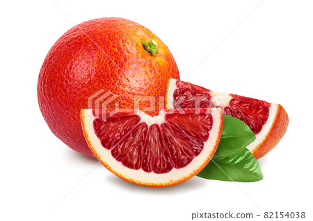 Blood red oranges isolated on white background with clipping path and full depth of field 82154038