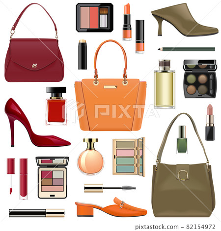 Vector Female Fashion Collection Set 82154972