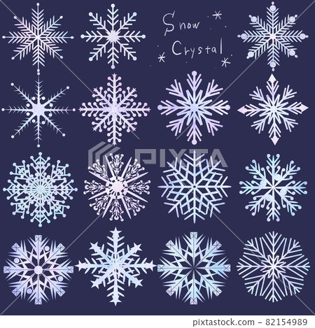 Beautiful snowflake fashionable collection vector illustration material Beautiful snowflake fashionable collection vector illustration material 82154989