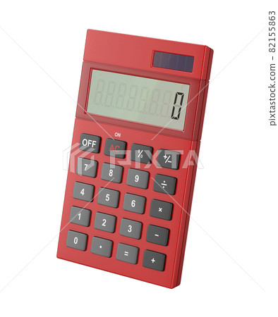 Red calculator 82155863