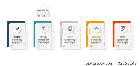 Business infographic  template with step or option design. 82156108