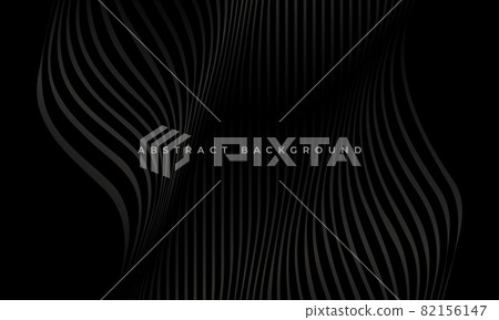Abstract black line wave luxury background 82156147
