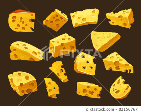 Cheese lumps, slices and head pieces, dairy food Cheese lumps, slices and head pieces, dairy food 82156767