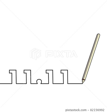 11.11 Black numbers on a white background, promotion date 11 month 11. One line drawing style with a pen. 82156992