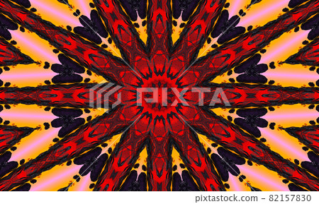 Heart with flowers on floral background. Seamless kaleidoscopic pattern Heart with flowers on floral background. Seamless kaleidoscopic pattern 82157830