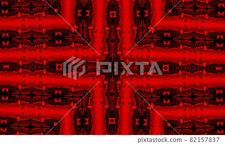 glowing religion cross on a black background. kaleidoscop pattern 82157837