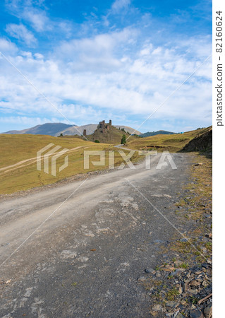 The Upper Omalo village and the fortress Keselo. Travel to the Georgia. Caucasus 82160624