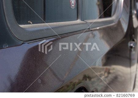 A car full of dust and scale that hasn't been washed for many years 82160769