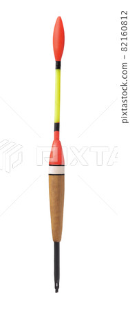 Front view of long wooden fishing float Front view of long wooden fishing float 82160812